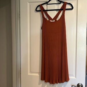 Amour Vert Ribbed Orange Dress